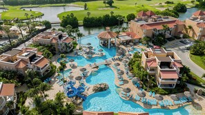 Dive into relaxation at Divi Resort, boasting 4 refreshing swimming pools for your enjoyment.