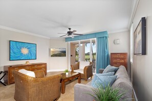 Experience the best of both worlds in our living area with direct access to a private patio, ideal for enjoying fresh air and scenic views.