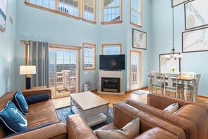 PC304: Happy Endings OBX | Mid Level Living Area - Fireplace Not Available For Guest Use