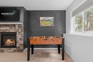 Challenge someone to a game a fooseball!