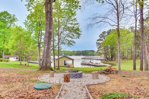 House Exterior | Fire Pit | Private Yard | Dock | Lake Views & Access