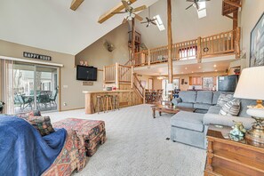 Living Room | Multi-Level Home | Lakefront Location