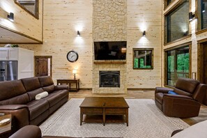 Living Area with Seasonal Fireplace