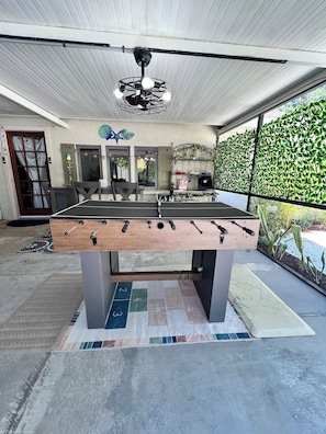 Front Lanai - football & ping pong table