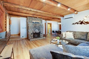 Living room and Fireplace