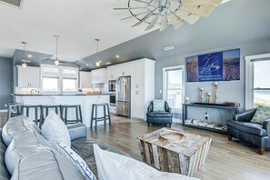 Top-Level Living Room with Deck Access