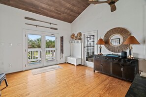Entry view of the door leading to the open air patio.
