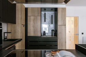 Kitchen with a lot of wood