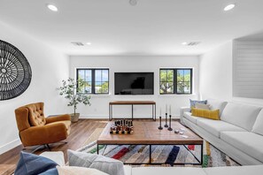 Upstairs living area for game nights or movie binges