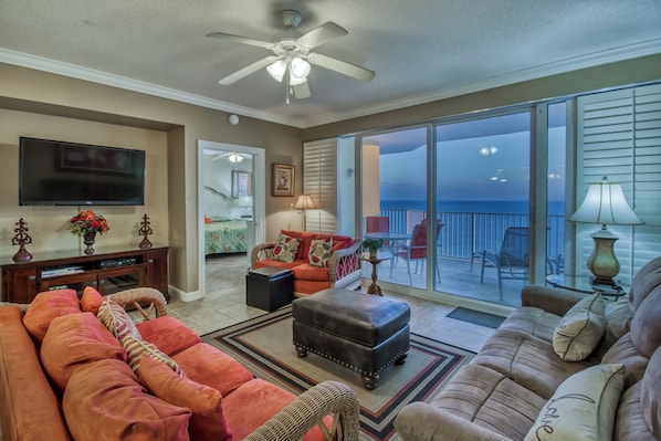 Gulf front living room