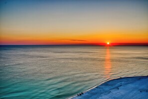Breathtaking sunsets from the private balcony