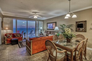 Gulf views from the dining area