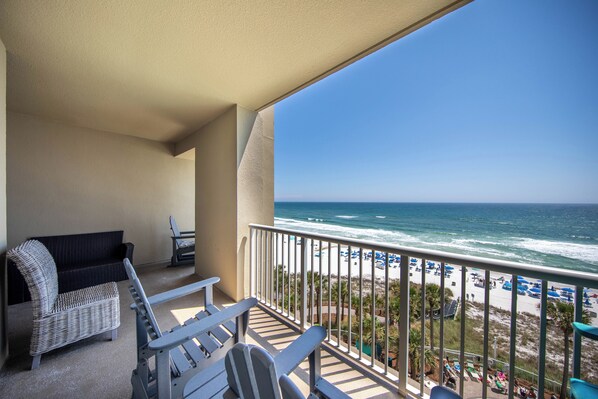 Private balcony overlooking the gulf