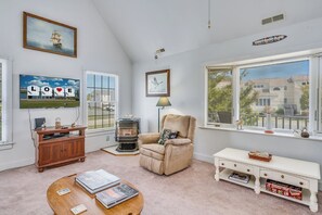 Fireplace is decorative only.
