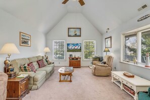 This family friendly home has lots of space to hang out.