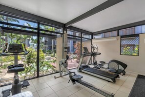 Stay active in the on-site gym, equipped with everything you need for your cardio.