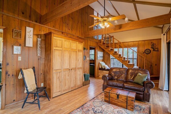 Living room with Murphy Bed cabinet