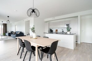 Apartment kitchen and dining area