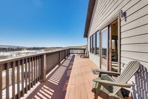 Cabin Exterior | Furnished Deck | Mountain Views