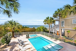 Take in the views from the balcony