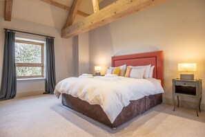 Mill Hill, Tittleshall Barns: Bedroom two with 6' super-king size zip and link bed