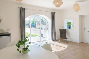 The light, airy living space is an ideal place to relax