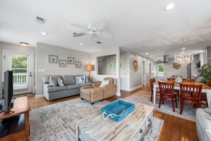 The main living room also has 2 queen sleeper sofas