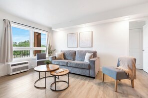 Living Area with Queen Sleeper Sofa