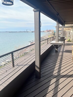 Expansive covered deck.