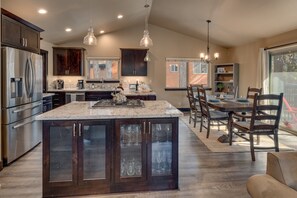 Kitchen and dining area