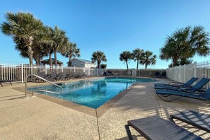 This private pool is shared among 4 houses and can be enjoyed pre or post beach!