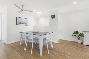 Dining area connected to open space  living and kitchen area