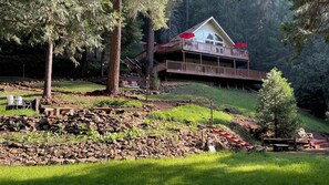 RiverSong Cabin view from the lawn