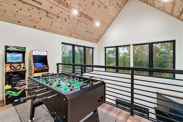 The kids will have a hard time choosing, pool or foosball?