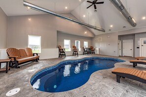 Indoor Pool with seating