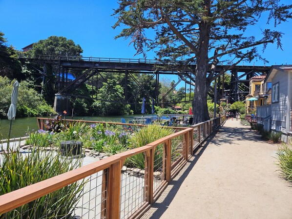 Path from the home to the beach and Capitola Village