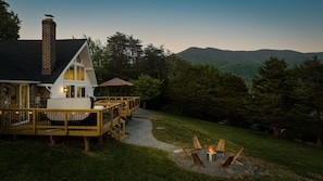Blue Ridge Mountain view from the deck, living room, kitchen, dining, and second floor!