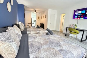 2 Comfortable Queen beds with smart TV available for use