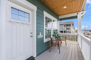 The front porch is a perfect spot to relax!
