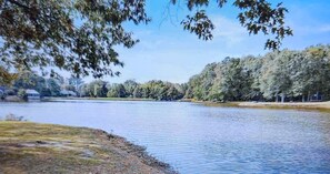 lake behind house 