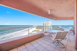 Large balcony with Gulf & intercoastal water views