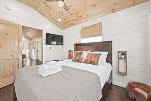 Queen bedroom with attached full bathroom