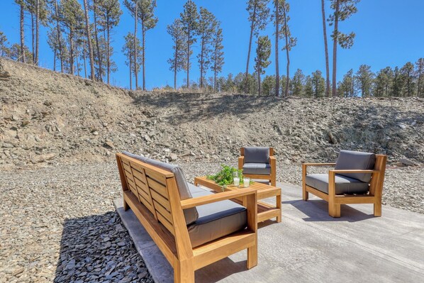 Enjoy a cool beverage on your patio. 