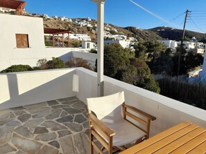 The front balcony of the room