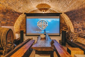 Wine cellar with home theater