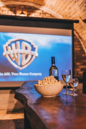 Wine cellar with home theater