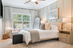 Bedroom 1 (a.k.a. the "Nonna Suite")... a bright, tranquil oasis of comfort.
