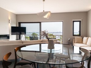 Modern dining room with a view