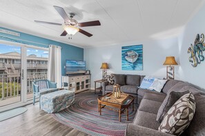 Gleaming light wood floors