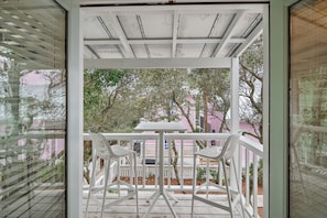 Your private porch off of the living room.
